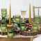 Kate Aspen Ribbed Green Glass Votive Candle Holder Set, 6ct.